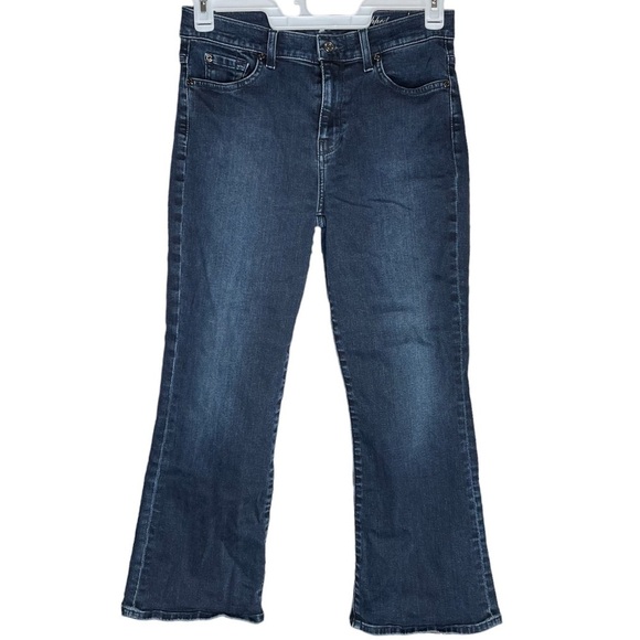 7 For All Mankind Denim - 7 for all mankind cropped Ali bootcut jeans size 29 dark Wash flare